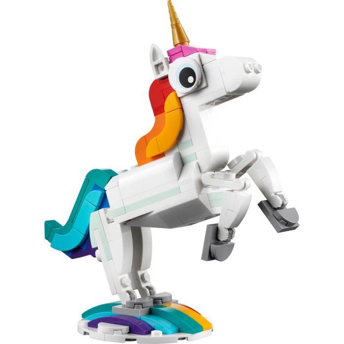 Lego Creator 3-in-1 31140 The magic unicorn, hippocampal and peacock toy, animal figurines