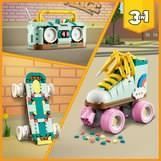 LEGO 31148 Creator 3in1 Retro Roller Skates, Toy with Mini-Skateboard and Boombox, Retro Decoration