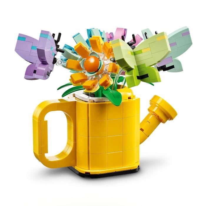 LEGO 31149 Creator 3in1 Flowers in the Watering Can, Children's Toy, with Watering Can, Bouquet of Flowers and 2 Birds