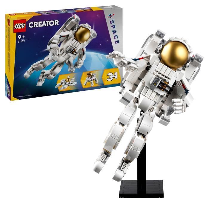 LEGO 31152 Creator 3in1 Astronaut in Space, Construction Toy with Dog and Space Shuttle, Decoration