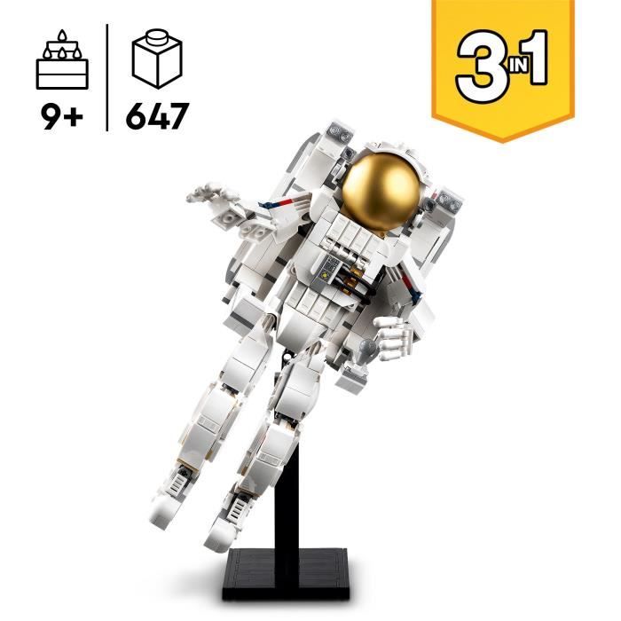 LEGO 31152 Creator 3in1 Astronaut in Space, Construction Toy with Dog and Space Shuttle, Decoration