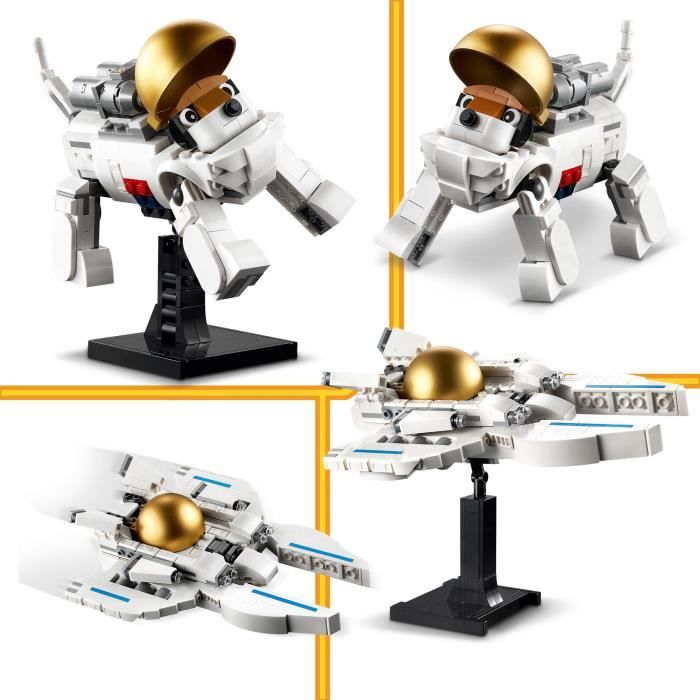 LEGO 31152 Creator 3in1 Astronaut in Space, Construction Toy with Dog and Space Shuttle, Decoration
