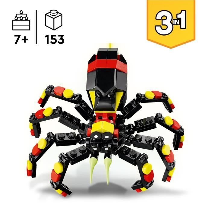 LEGO Creator 31159 3-in-1 Wild Animals: Amazing Spider - Toy for 7 year olds