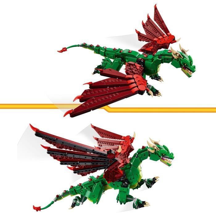 LEGO Creator 31161 3-in-1 Medieval Dragon - Building Toy for Boys Ages 9 and Up