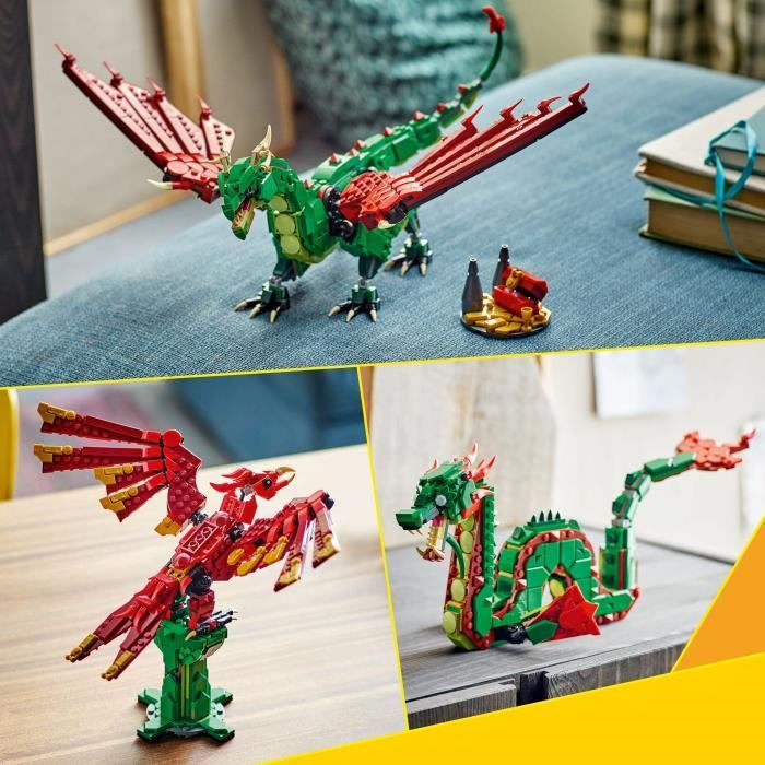 LEGO Creator 31161 3-in-1 Medieval Dragon - Building Toy for Boys Ages 9 and Up