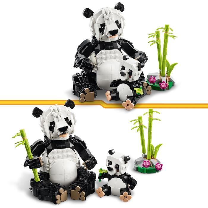 LEGO Creator 31165 3-in-1 Wild Animals: Panda Family Game for Girls Ages 8 and Up