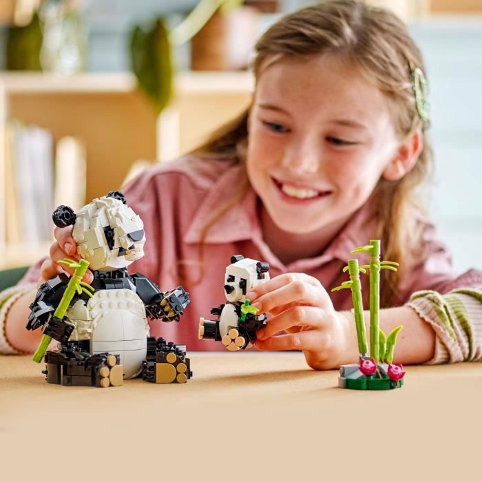 LEGO Creator 31165 3-in-1 Wild Animals: Panda Family Game for Girls Ages 8 and Up