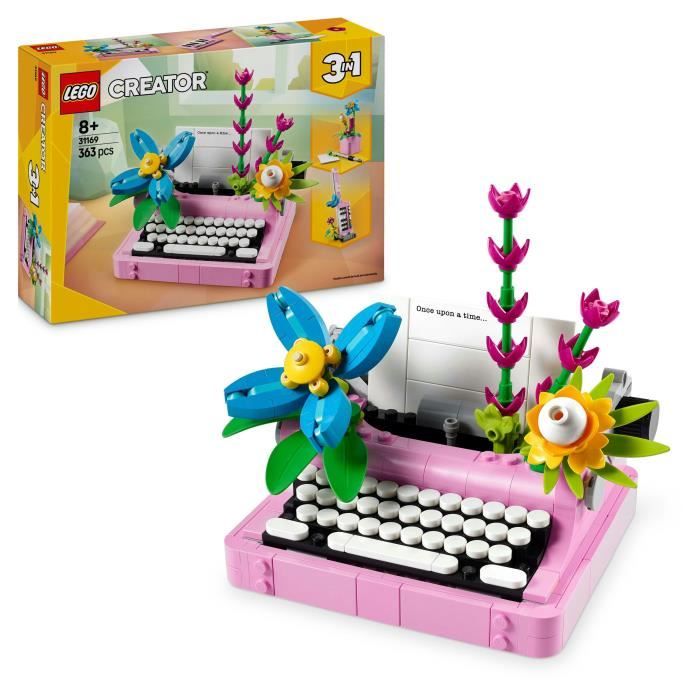 LEGO Creator 31169 3-in-1 Flower Typewriter - Game for Girls Ages 8 and Up