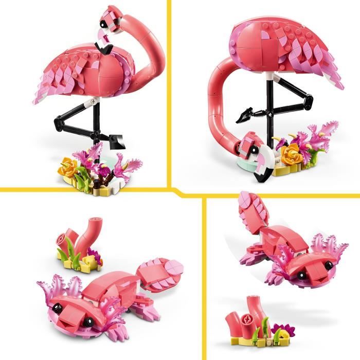 LEGO Creator 31170 3-in-1 Wild Animals: Flamingo - Toy for Girls Ages 8 and Up