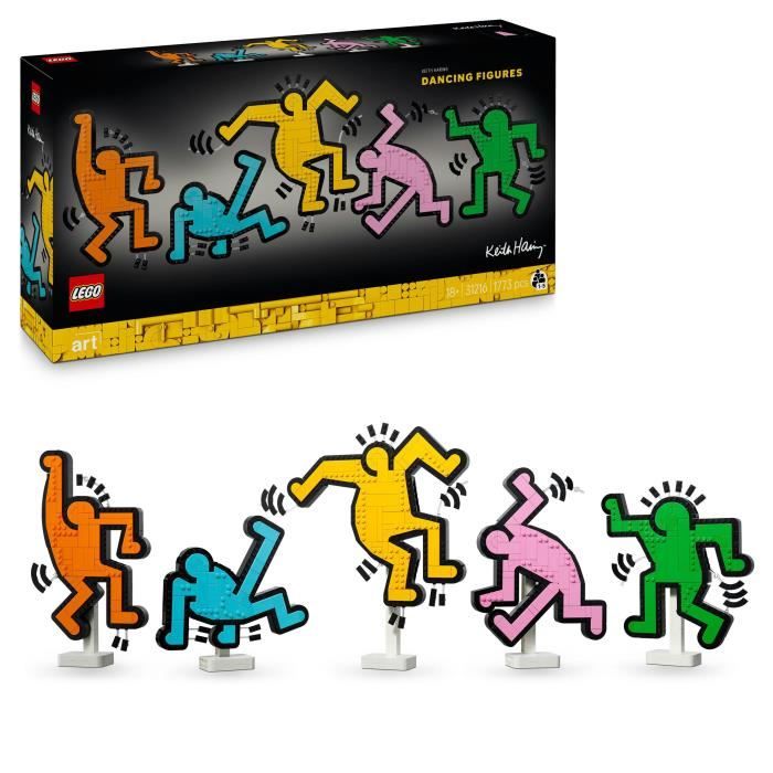 LEGO 31216 Art Keith Haring, Dancing Figures, Home Decor and Building Set for Adults