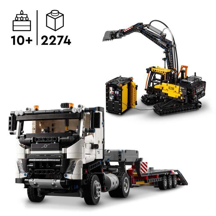 LEGO Technic 42175 Volvo FMX Truck & EC230 Electric Excavator - Vehicle Set