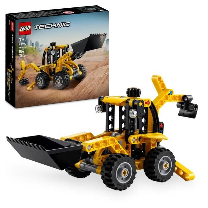 LEGO Technic 42197 Backhoe Loader - Building Toy and Gift for 7 Year Old Boys