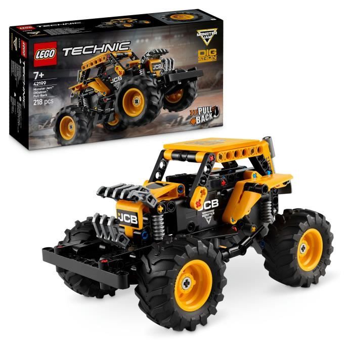 LEGO Technic 42199 Monster Jam DIGatron Pull-Back Truck Model for Boys