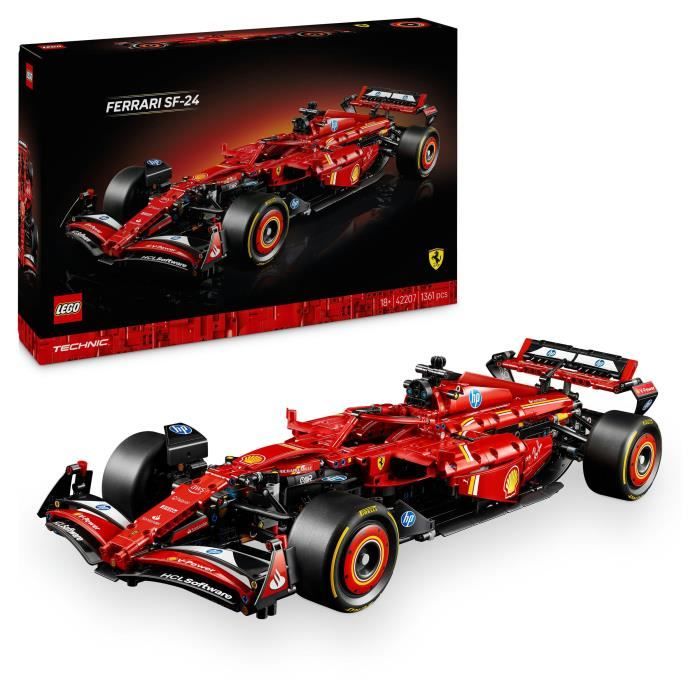 LEGO Technic 42207 F1 Ferrari SF-24 - Collector's car with V6 engine for adults