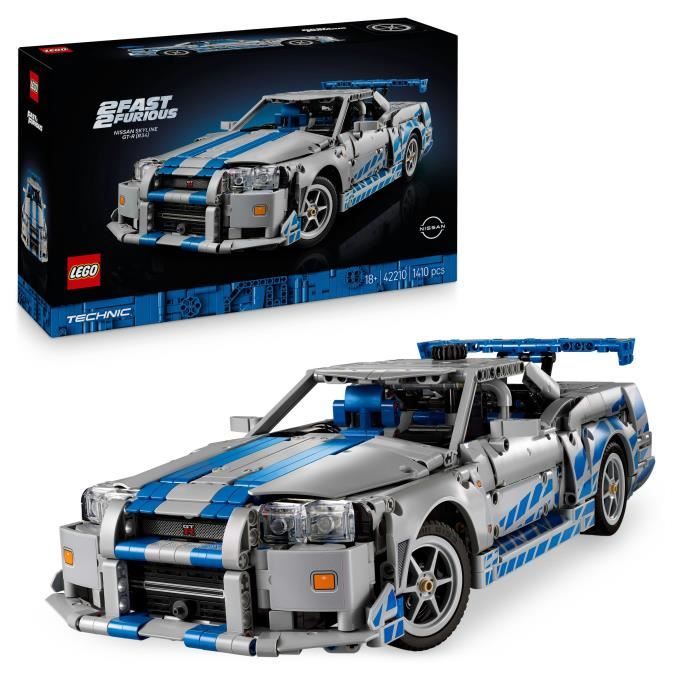 LEGO Technic 42210 Nissan Skyline GT-R (R34) 2 Fast 2 Furious Car - Adult Set