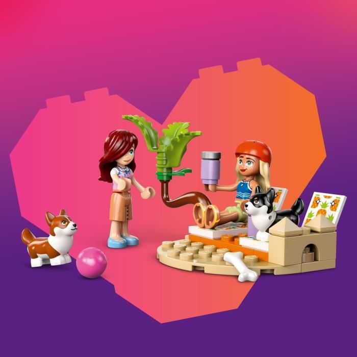 LEGO Friends 42641 Surfing Dogs and Scooter Adventures - Interactive Toy with Corgis