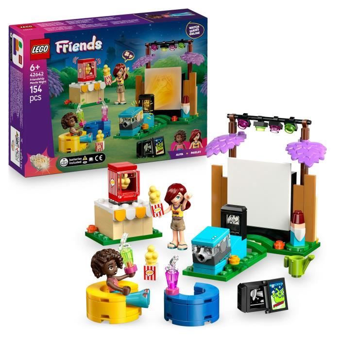 LEGO Friends 42642 Movie Night with Friends - Building Set for Girls Ages 6 and Up