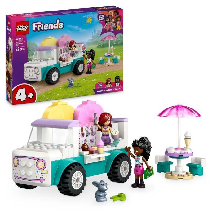 LEGO Friends 42644 Heartlake Ice Cream Truck - Building Toy for Ages 4 and Up