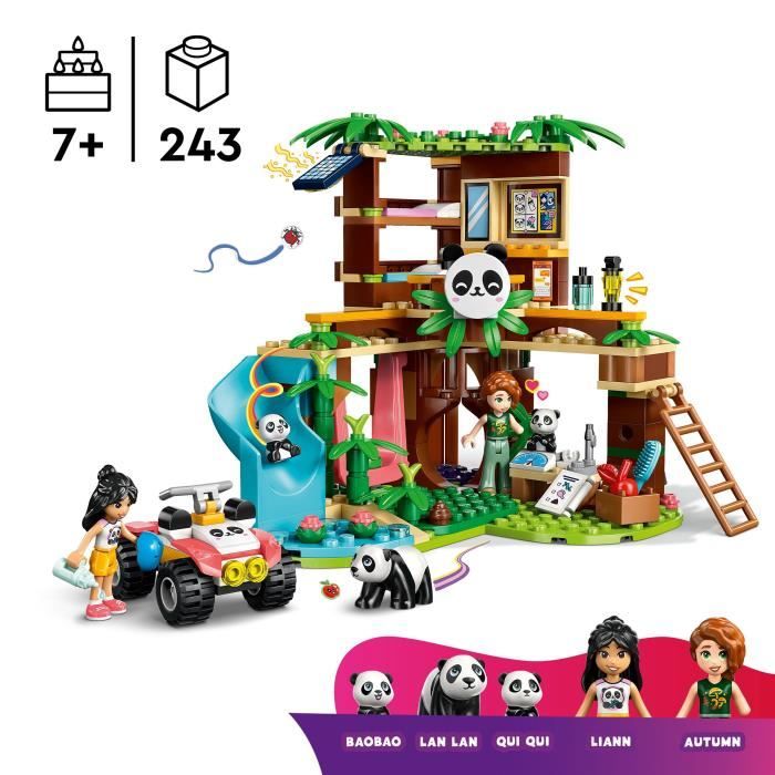 LEGO Friends 42648 Panda Sanctuary - Building Set for Girls Ages 7