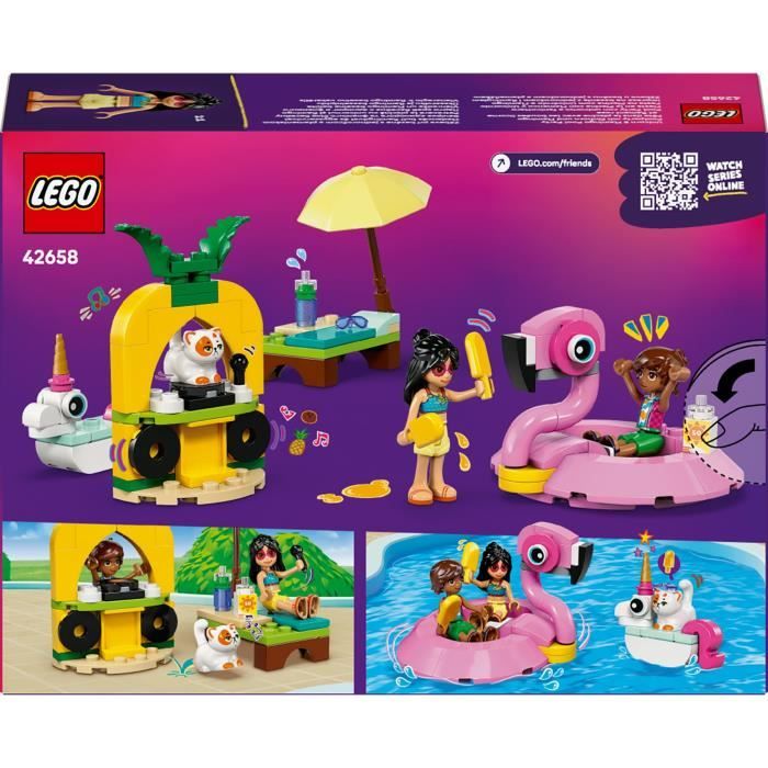 LEGO Friends 42658 Pool Party with Unicorn and Flamingo Floats, Ages 5