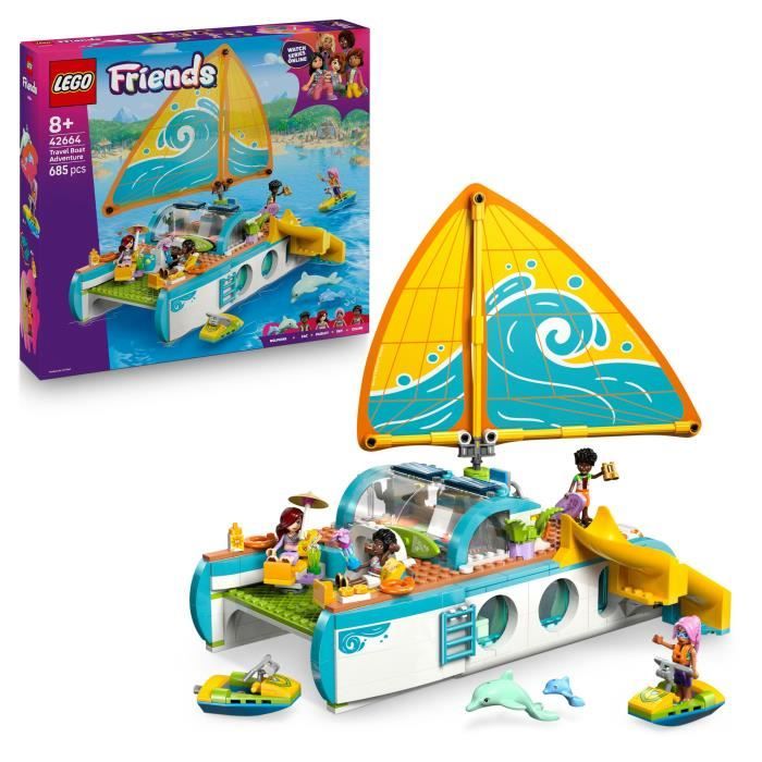 LEGO Friends 42664 Boat Adventure - Creative Playset for Girls Ages 8 with Dolphins