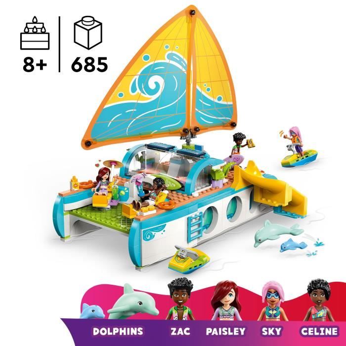 LEGO Friends 42664 Boat Adventure - Creative Playset for Girls Ages 8 with Dolphins