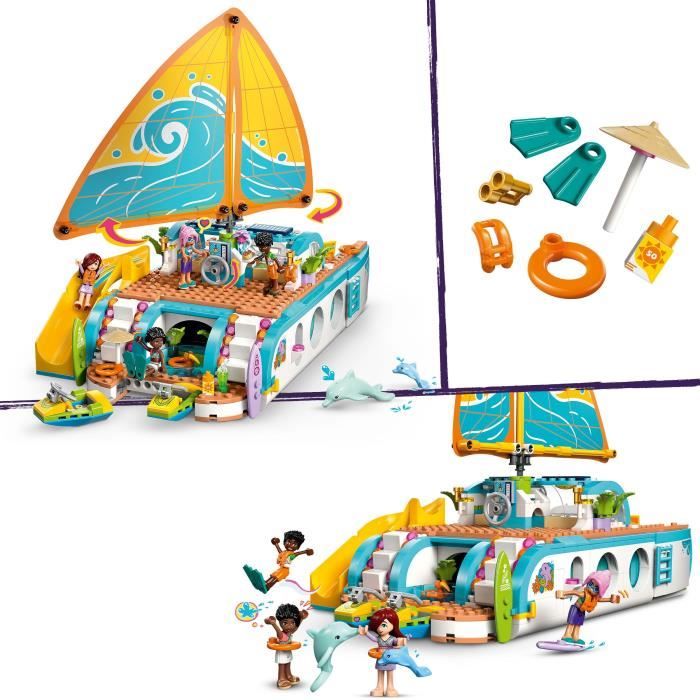 LEGO Friends 42664 Boat Adventure - Creative Playset for Girls Ages 8 with Dolphins