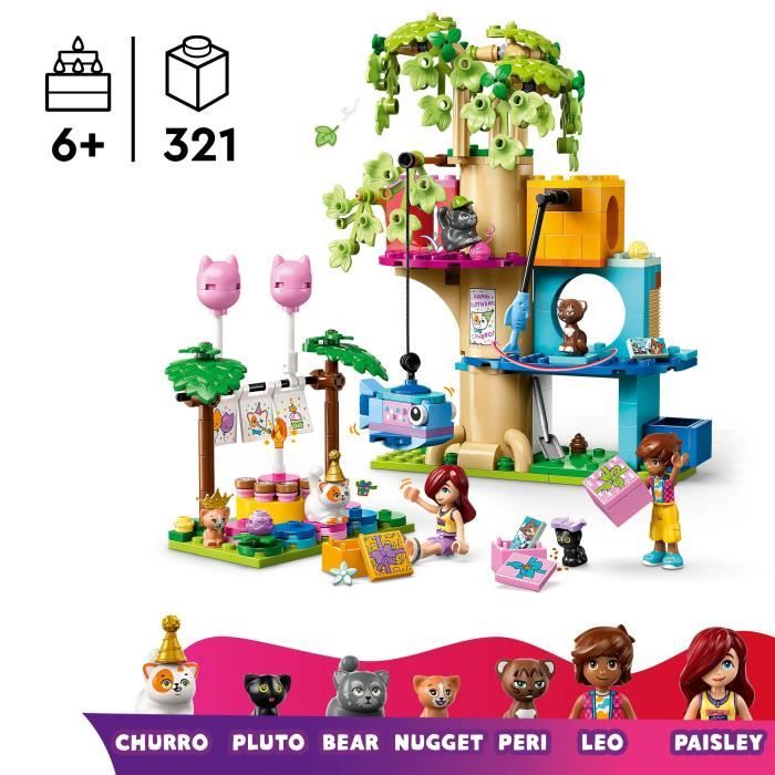 LEGO Friends 42666 Birthday Party and Cat Tree - Game for Girls Ages 6 and Up
