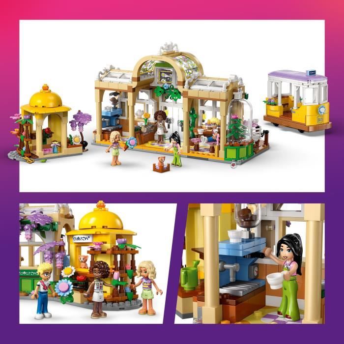 LEGO Friends 42671 Plant Cafe and Flower Stand - Building Set for Girls Ages 9