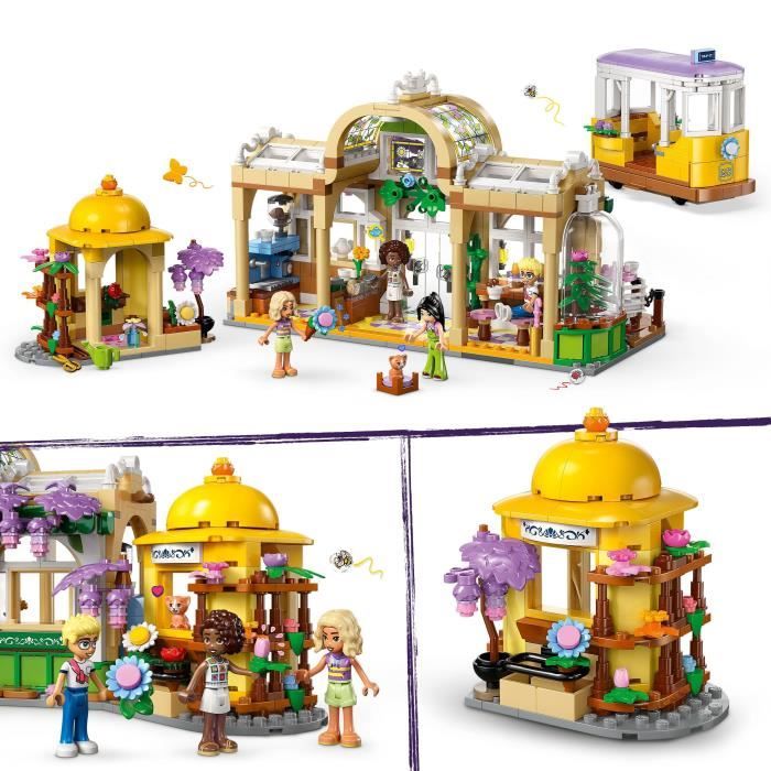 LEGO Friends 42671 Plant Cafe and Flower Stand - Building Set for Girls Ages 9