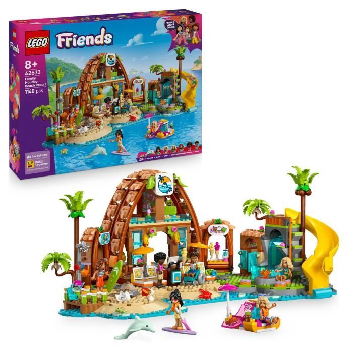 LEGO Friends 42673 Beach Resort Vacation - Building Set for Girls Ages 8