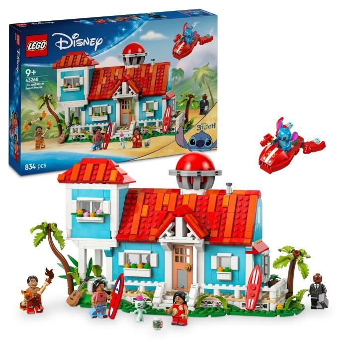 LEGO | Disney Lilo & Stitch's Beach House, Building Set for Kids and Fans 43268