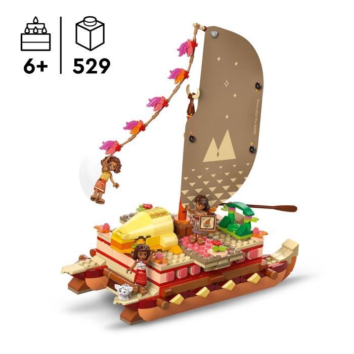 LEGO | Disney 43270 Moana's Adventure Ship - Building Toy and Gift for 6 Year Olds