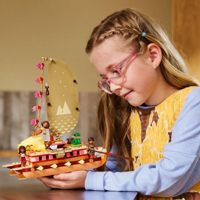 LEGO | Disney 43270 Moana's Adventure Ship - Building Toy and Gift for 6 Year Olds