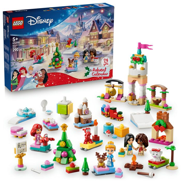 LEGO | Disney Princess 43298 - 2026 Advent Calendar - 24 Toys + Board Game - Set for Kids - Ages 5 and Up