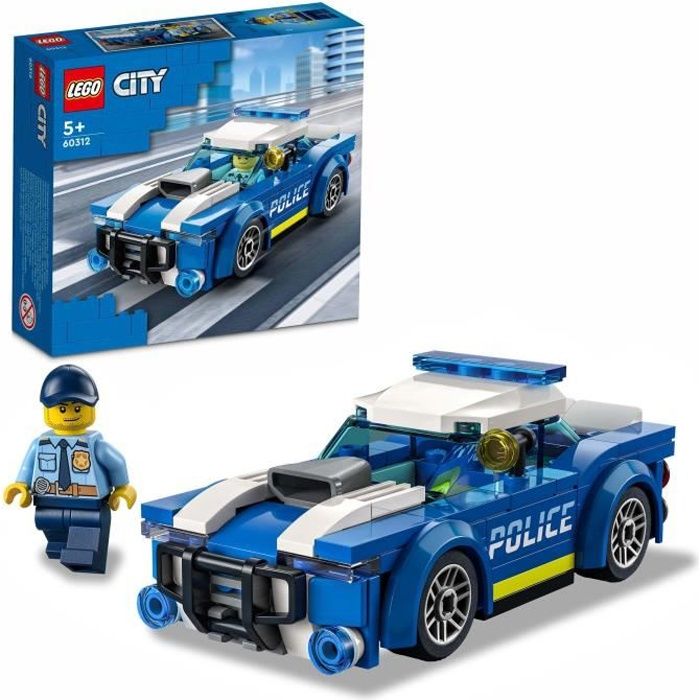 LEGO 60312 City Police Car, Toy for Children Ages 5 and Up with Officer Minifigure, Gift Idea, Adventures Series
