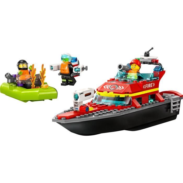 Lego City 60373 The firefighters' rescue boat, floating toy, jetpack and minifigurins