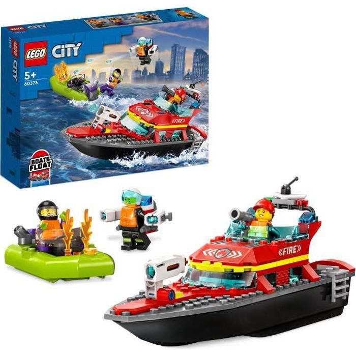 Lego City 60373 The firefighters' rescue boat, floating toy, jetpack and minifigurins