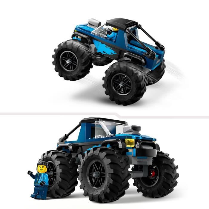 LEGO 60402 City The Blue Monster Truck, Off-Road Truck Toy and Driver Minifigure, Children's Gift