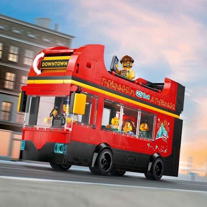 LEGO City 60407 Red Double-Decker Bus, Toy Bus, Vehicle for Kids Ages 7 and Up