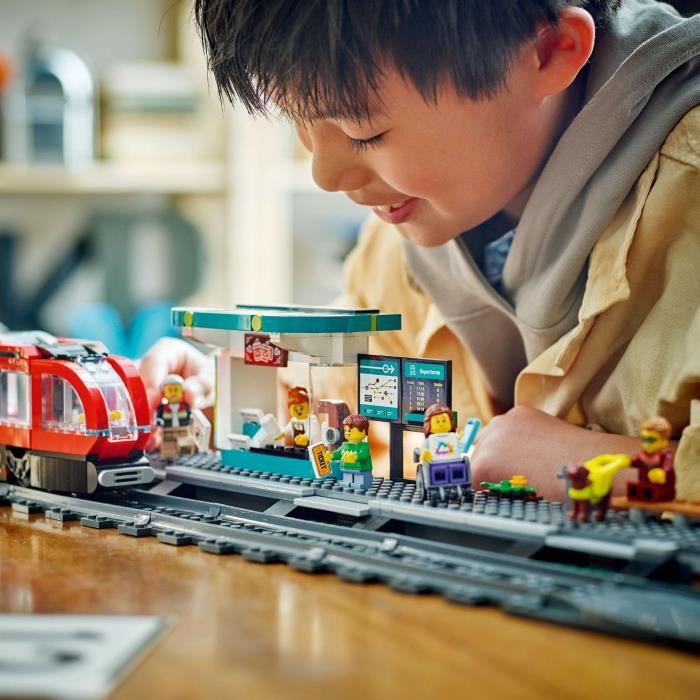 LEGO City 60423 Downtown Tram and Station Vehicle for Kids Ages 7 and Up