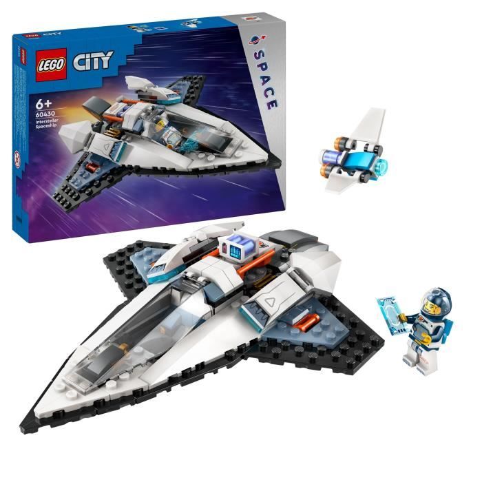 LEGO 60430 City Interstellar Spaceship, Space Toy, Gift for Children Ages 6, Creative Game with Minifigures