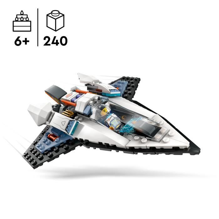 LEGO 60430 City Interstellar Spaceship, Space Toy, Gift for Children Ages 6, Creative Game with Minifigures