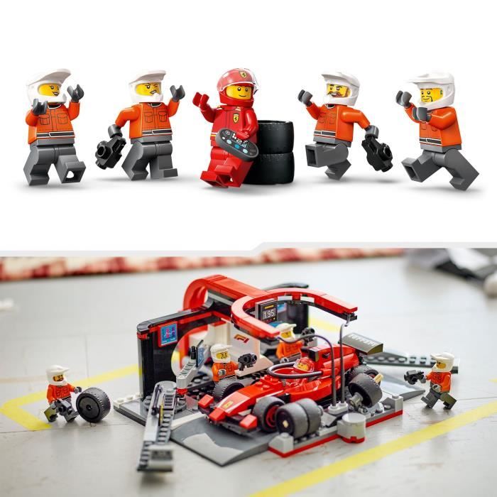 LEGO City 60443 F1 Pit Stop with Ferrari Car - Toy for Boys Ages 6 and Up