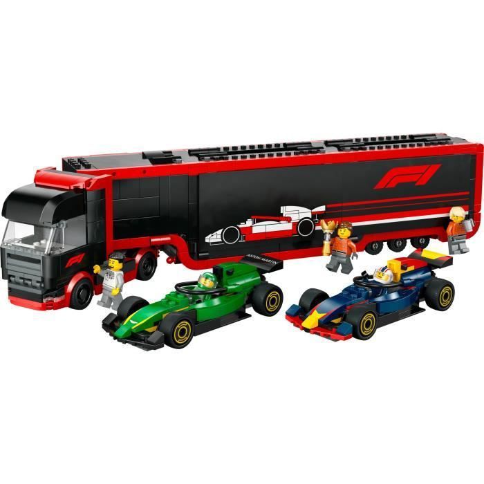 LEGO City 60445 F1 Truck with RB20 and AMR24 F1 Cars - Game for Boys Ages 8 and Up
