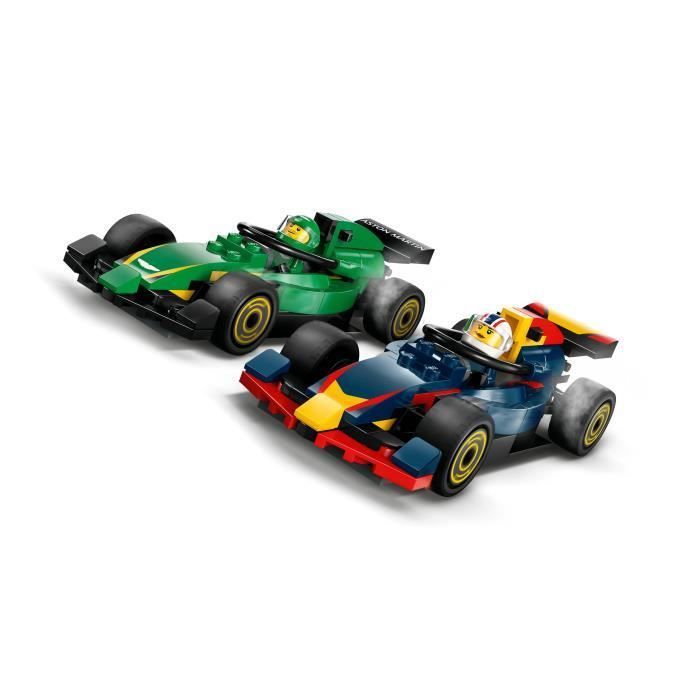 LEGO City 60445 F1 Truck with RB20 and AMR24 F1 Cars - Game for Boys Ages 8 and Up