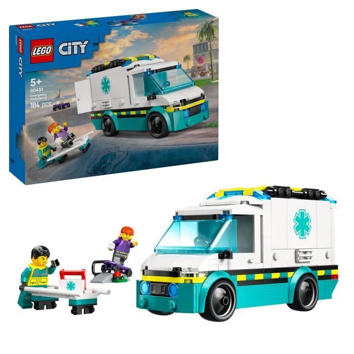 LEGO City 60451 Rescue Ambulance - Building Toy for Boys Aged 5