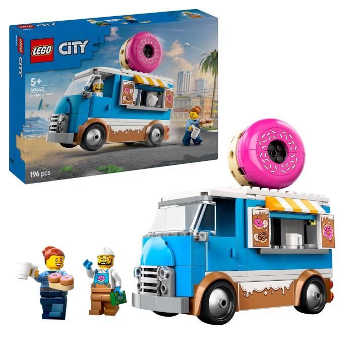 LEGO City 60452 Donut Food Truck - Building Toy for Boys Aged 5