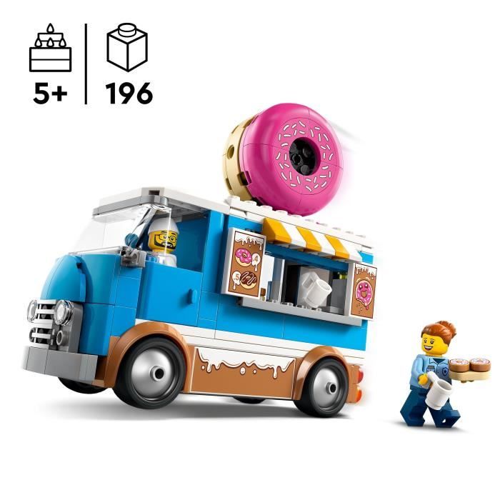 LEGO City 60452 Donut Food Truck - Building Toy for Boys Aged 5