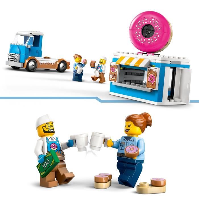 LEGO City 60452 Donut Food Truck - Building Toy for Boys Aged 5